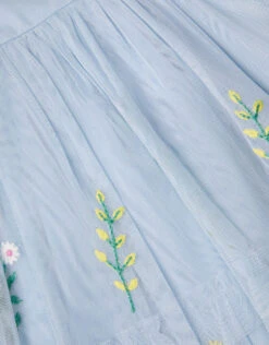 MONSOON Baby Embroidered Flower Dress Blue -Amour Fashion 04 61200702 4