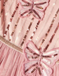 MONSOON Disco Butterfly High Low Dress Nude -Amour Fashion 04 61400137 4