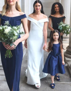 MONSOON Holly Duchess Twill Bridesmaids Dress Blue -Amour Fashion 05 51811306 6