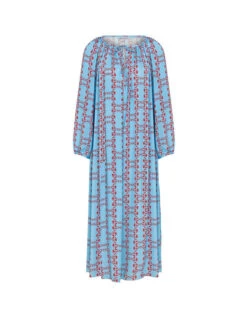 DEEBA Oozie Print Dress Blue -Amour Fashion 05 54292502 2