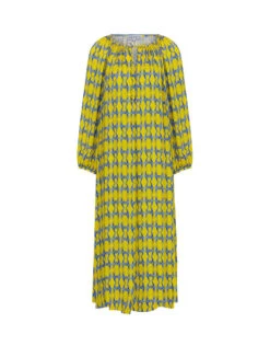 DEEBA Oozie Print Dress Yellow -Amour Fashion 05 54292514 2