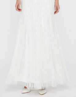 MONSOON Nora Embellished Fishtail Bridal Dress Ivory -Amour Fashion 05 84012546 5 highres