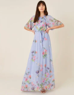 MONSOON Esmee Floral Maxi Dress Blue
