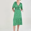 MONSOON Ditsy Print Midi Dress With LENZING™ ECOVERO™ Green -Amour Fashion 21 24220907 1
