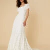 MONSOON Kim Square Neck Lace Bridal Dress Ivory 2 MONSOON Kim Square Neck Lace Bridal Dress Ivory -Amour Fashion 21 24284146 1