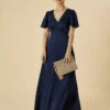 MONSOON Ivy Satin Lace Maxi Dress Blue -Amour Fashion 21 24287561 1