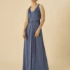 MONSOON Tracy Twist Me Tie Me Maxi Dress Blue
