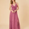 MONSOON Annie Satin Jacquard Maxi Dress Pink -Amour Fashion 21 24300673 1