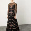 MONSOON Sophie Embellished Maxi Dress In Recycled Polyester Black