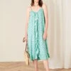 MONSOON Printed Ruffle Midi Dress Green -Amour Fashion 21 24462707 1