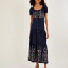 MONSOON Embellished Jersey Dress With Sustainable Cotton Blue -Amour Fashion 21 34154261 1