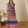 MONSOON Colourful Multi Print Belted Dress In LENZING™ ECOVERO™ Multi -Amour Fashion 21 34157908 1