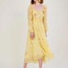 MONSOON Heidi Embellished Midi Dress In Recycled Polyester Yellow -Amour Fashion 21 34326314 1