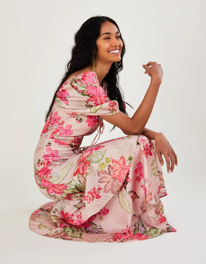 MONSOON Daisy Print Tiered Maxi Dress Natural 4 MONSOON Daisy Print Tiered Maxi Dress Natural - Image 2