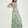 MONSOON Mina Printed Maxi Dress Green -Amour Fashion 21 34341027 1