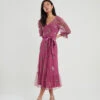 MONSOON Sabrina Embellished Midi Dress Pink -Amour Fashion 21 34343410 1