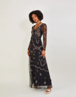 MONSOON Evangelina Embellished Maxi Dress Black