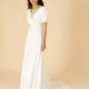MONSOON Sabrina Lace Wrap Crepe Bridal Dress Ivory -Amour Fashion 21 34411746 1
