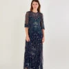 MONSOON Lily Embellished Maxi Dress With Recycled Polyester Blue -Amour Fashion 21 34515661 1