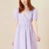MONSOON Gingham Dress Purple -Amour Fashion 21 34718094 1