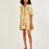 MONSOON Tie Dye Printed Kaftan Dress Yellow -Amour Fashion 21 34738765 1