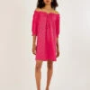 MONSOON Schiffli Off-Shoulder Dress Pink -Amour Fashion 21 34739310 1