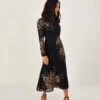 MONSOON Wendy Embroidered Midi Dress In Recycled Polyester Black -Amour Fashion 21 44123201 1