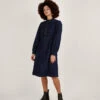 MONSOON Nautical Denim Knee Length Dress In Sustainable Cotton Blue -Amour Fashion 21 54002939 1