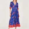 MONSOON Scarf Print Dress In LENZING™ ECOVERO™ Blue -Amour Fashion 21 54017802 1