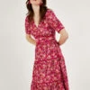 MONSOON Ditsy Floral Midi Dress Red -Amour Fashion 21 54073909 1