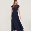 MONSOON Louise Lace Maxi Dress Blue -Amour Fashion 21 54075861 1