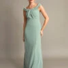 MONSOON Beatrice Crepe Bardot Maxi Dress Green -Amour Fashion 21 54076127 1