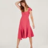 MONSOON Matilda Asymmetric Dress With Recycled Polyester Pink -Amour Fashion 21 54078210 1