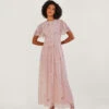 MONSOON Catherine Embellished Shorter Length Dress Pink -Amour Fashion 21 54079521 1