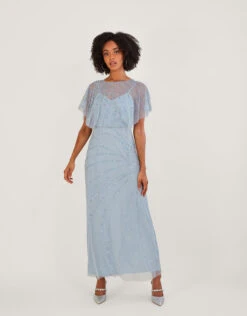 MONSOON Sienna Embellished Shorter Length Maxi Dress