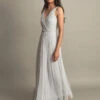 MONSOON Anne Mesh Maxi Dress In Recycled Polyester Silver -Amour Fashion 21 54081211 1