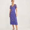 MONSOON Kathy Embellished Midi Dress In Recycled Polyester Blue -Amour Fashion 21 54082402 1