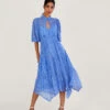 MONSOON Rhea Lace Hanky Hem Shirt Dress Blue -Amour Fashion 21 54083002 1
