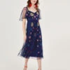 MONSOON Fernada Embellished Dress Blue -Amour Fashion 21 54088061 1