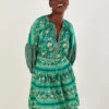 MONSOON Floral Print Tiered Short Dress In LENZING™ ECOVERO™ Green 2 MONSOON Floral Print Tiered Short Dress In LENZING™ ECOVERO™ Green -Amour Fashion 21 54150107 1