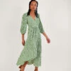 MONSOON Doris Wrap Dress In Sustainable Viscose Green -Amour Fashion 21 54268907 1