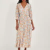 MONSOON Keava Floral Print Tea Dress In Sustainable Viscose Blue 1 MONSOON Keava Floral Print Tea Dress In Sustainable Viscose Blue -Amour Fashion 21 54279802 1