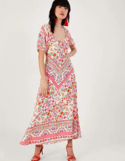 MONSOON Julietta Floral Maxi Dress In Sustainable Viscose Ivory -Amour Fashion 21 54291746 1