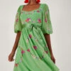 MONSOON Emelia Floral Embroidered Dress In Recycled Polyester Green 2 MONSOON Emelia Floral Embroidered Dress In Recycled Polyester Green -Amour Fashion 21 64018807 1