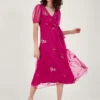 MONSOON Allie Wrap Dress Pink -Amour Fashion 21 64024810 1