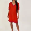 MONSOON Chrissy Embroidered Tunic Dress Orange -Amour Fashion 21 64054315 1