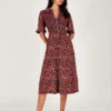 MONSOON Print Shirt Dress Red -Amour Fashion 21 64070709 1