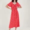MONSOON Sainy Geometric Print Dress Red -Amour Fashion 21 64072409 1
