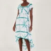 MONSOON Tie Dye Cross Print High Low Dress In LENZING™ ECOVERO™ White -Amour Fashion 21 64178313 1
