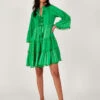 MONSOON Metallic Tassel Kaftan Dress Green -Amour Fashion 21 64181107 1
